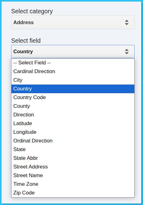 Over 150 fields to choose from
